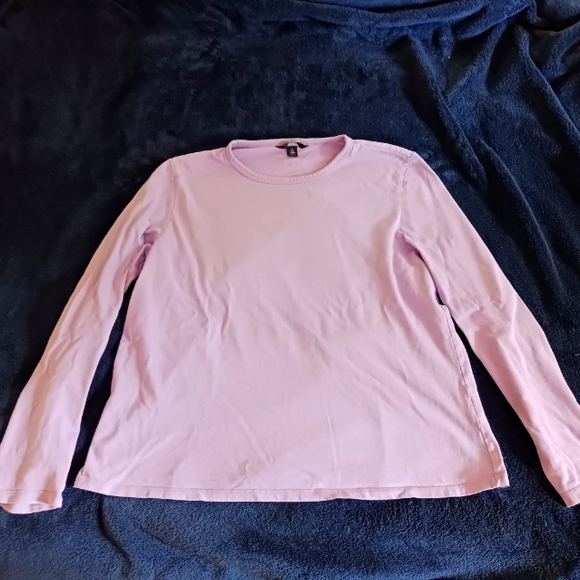 Lands' End Lavender Long-sleeved Tee - Picture 1 of 3